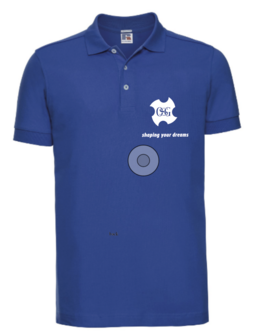 Polo shirts, Russell, color blue, embroidery