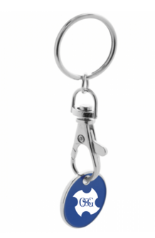 Sleutelhanger munt Blauw